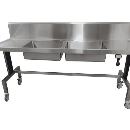 DOUBLE Bowl Height Adjustable Sink