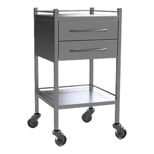 SS11 – 2 Drawer Small Dressing Trolley
