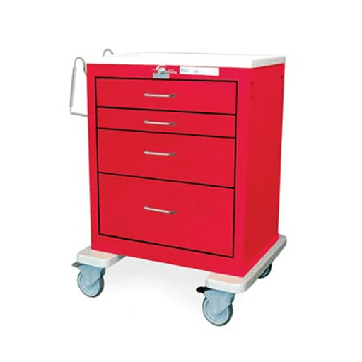 USRLU-3369-RED – Waterloo Resuscitation Cart (Steel)