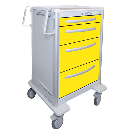 UTGKA-3699-YEL – Lightweight Isolation Cart (Aluminium – 4 Drawer)