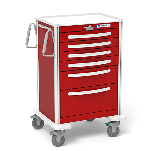 UTRLA-333369-RED – Waterloo Resuscitation Cart (Aluminium)