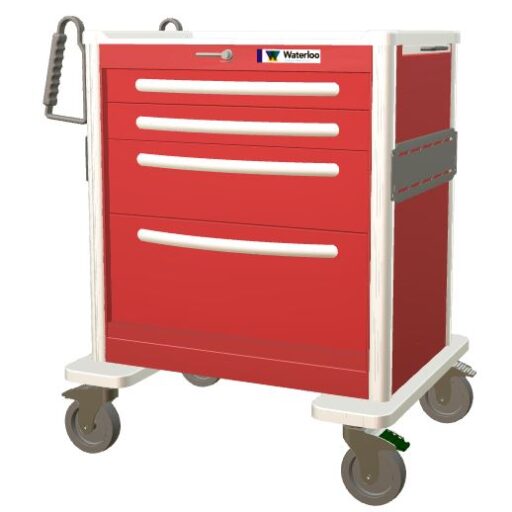 USRLA-3369-RED - Waterloo Crash Cart (Aluminium)