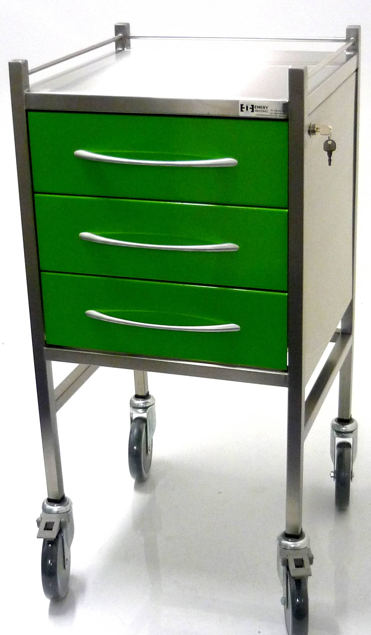 3 drawer pathology trolley