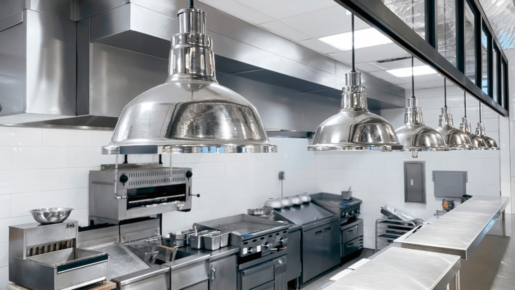 Spacing saving commercial kitchens